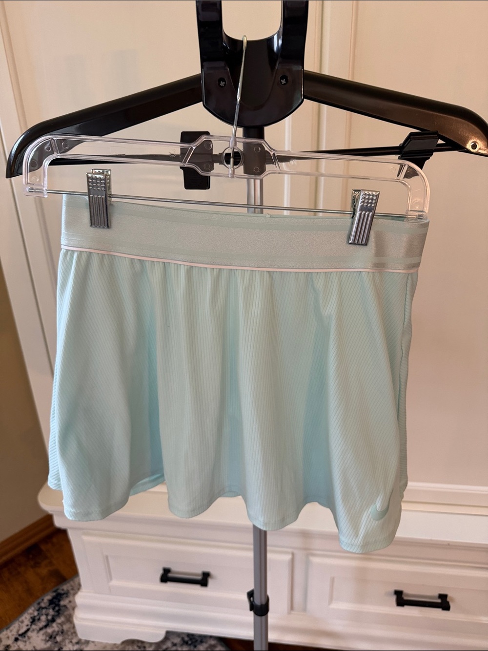 Nike Light Blue Tennis Skirt with Subtle Pink Trim